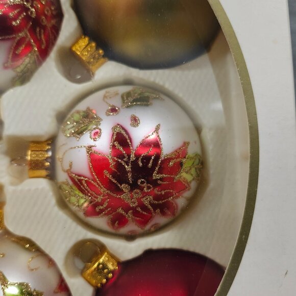 8 Vintage Christmas Glass Ball Ornament - Picture 2 of 3